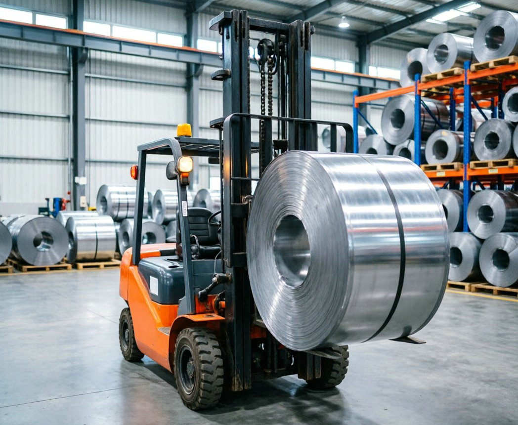 กรณีศึกษาการขนย้ายวัสดุในอุตสาหกรรมเหล็กด้วยรถโฟคลิฟต์และ AGV